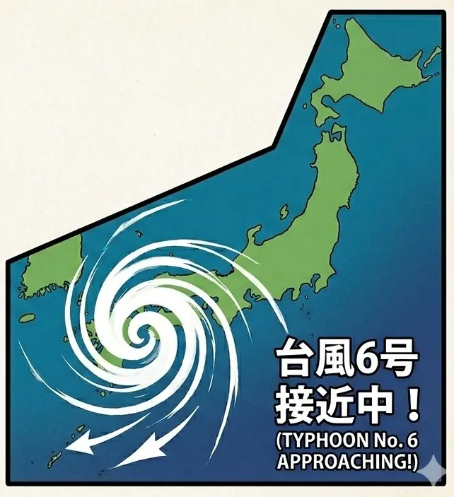 台風の接近に伴って十分にお気をつけくださいませ！